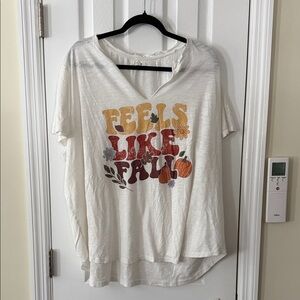 Maurices Cream Fall Graphic Tee